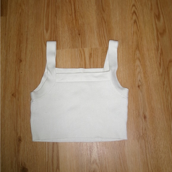White Ribbed Tank - Picture 2 of 2